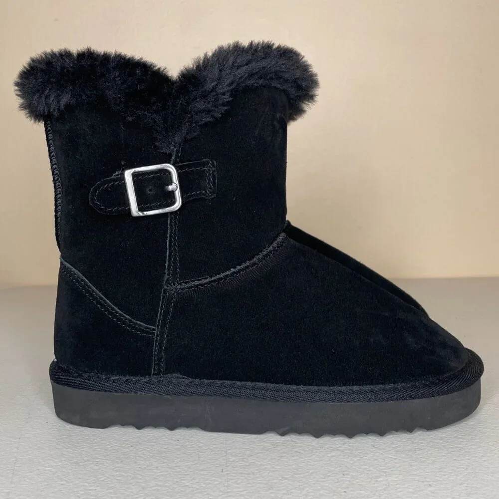Macy's Style & Co Suede Leather Faux Fur Lined Boots Women’s Size 5